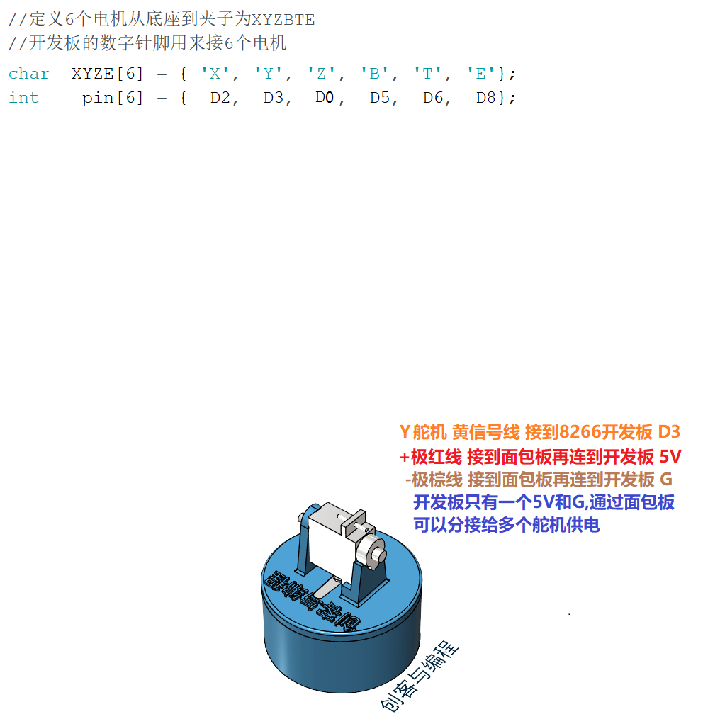 SNAM7600 3d打印六自由度白色机械臂安装教程 v0.6